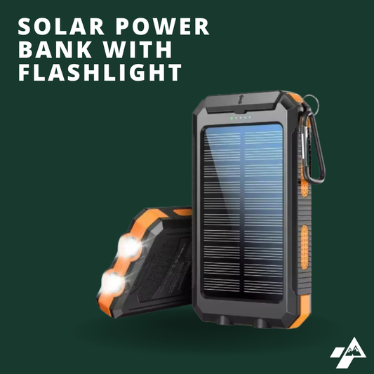 Campsety Solar Power Bank with Flashlight