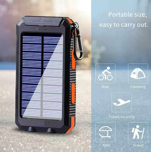 Campsety Solar Power Bank with Flashlight