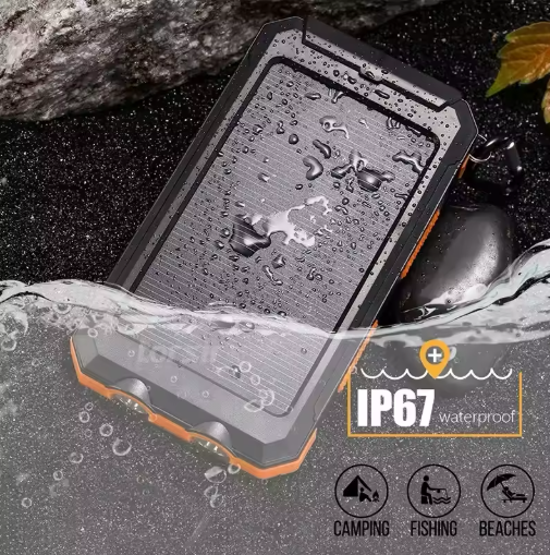 Campsety Solar Power Bank with Flashlight